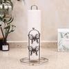 Portasciugamani di Carta in Ferro Stand Dispenser Moderno Minimalista da Banco per Cucina Tavolo da Pranzo Elegante Finitura Nera Argento
