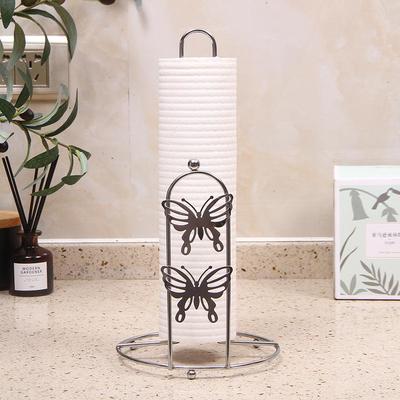 Železný stojan na papírové utěrky Moderní minimalistický stolní dávkovač do kuchyně jídelního stolu Elegantní černá stříbrná povrchová úprava