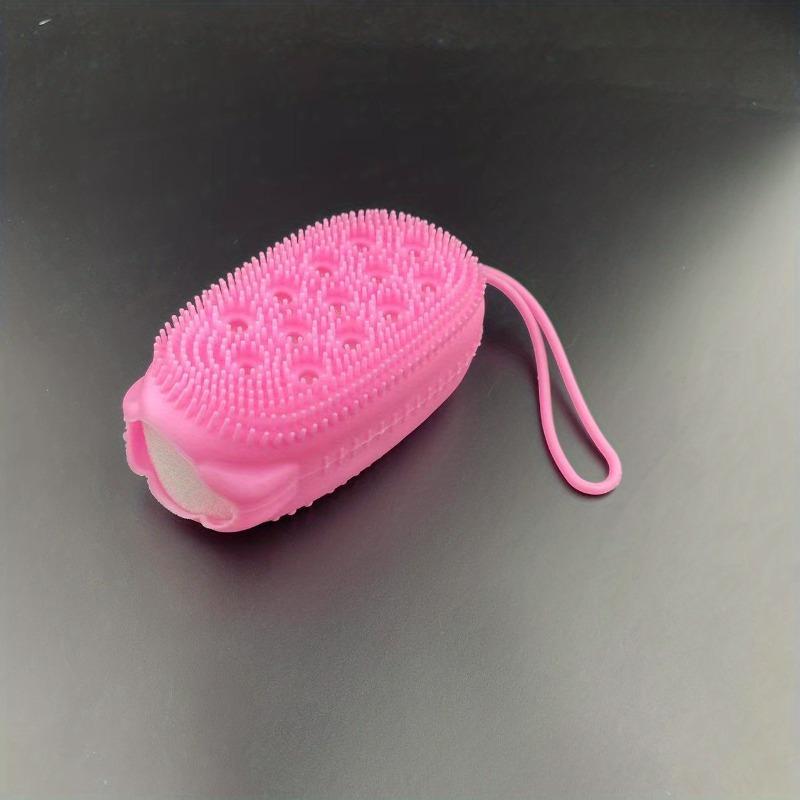 1pc Double Sided Soft Touch Silicone Shower Brush - a Gentle Exfoliating Agent Used for Refreshing Skin and Soft Massage