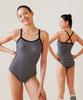 Jeteseu Women'S Wide Strap Crossbody One-Piece Swimsuit Check Mate L_9A0061