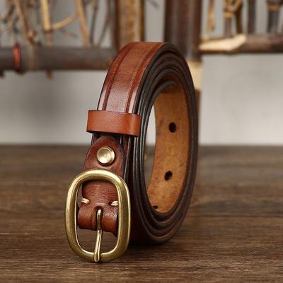 Retro Ins Tarzı Kemer Kadın Modası Çok Yönlü Deri Birinci Kat İnek Derisi 2023 Kot Dekoratif İnce Kemer