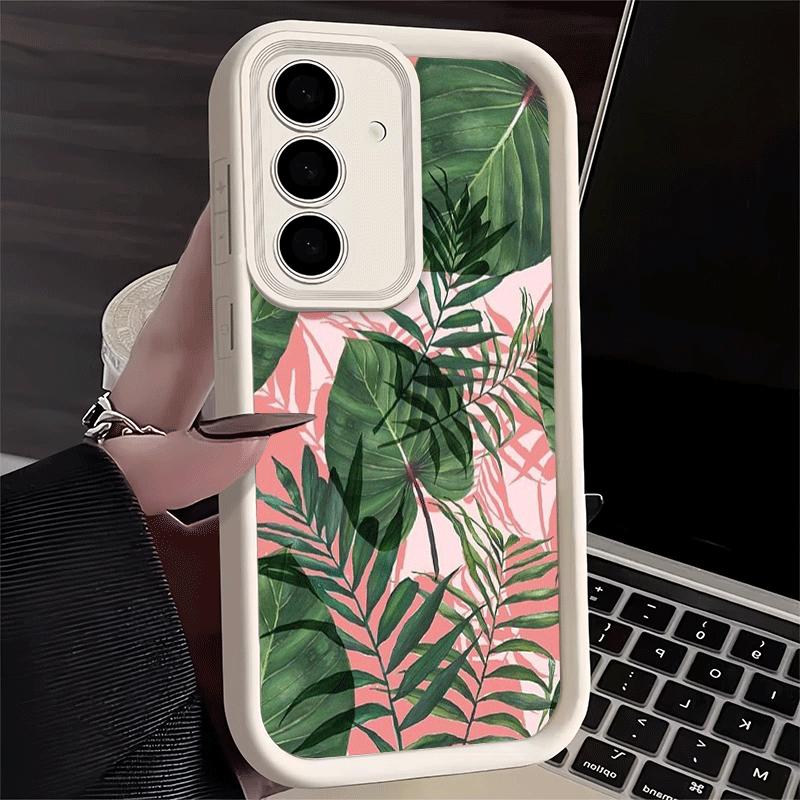 Phone Case for Samsung Galaxy A17 A16 A15 A14 A13 Summer Plants Green Leaf A56 A36 A26 A55 A35 A25 A54 A34 A24 A53 A33 A23 A07 A