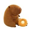 With Croissant Bread Capybara Plush Toys Fluffy Stuffed Capybara Doll  Home Decor Gifts