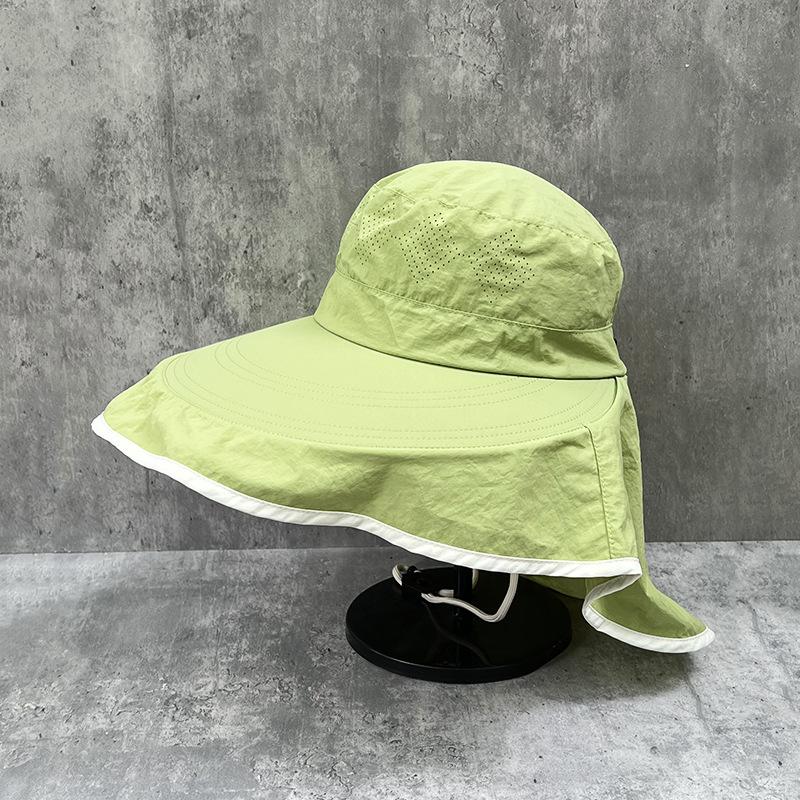 

25 Outdoor Cycling Fishing Sunscreen Hat Women S Summer Shade Big Brim Quick Drying Neck Shawl Fisherman Hat M（56-58cm）