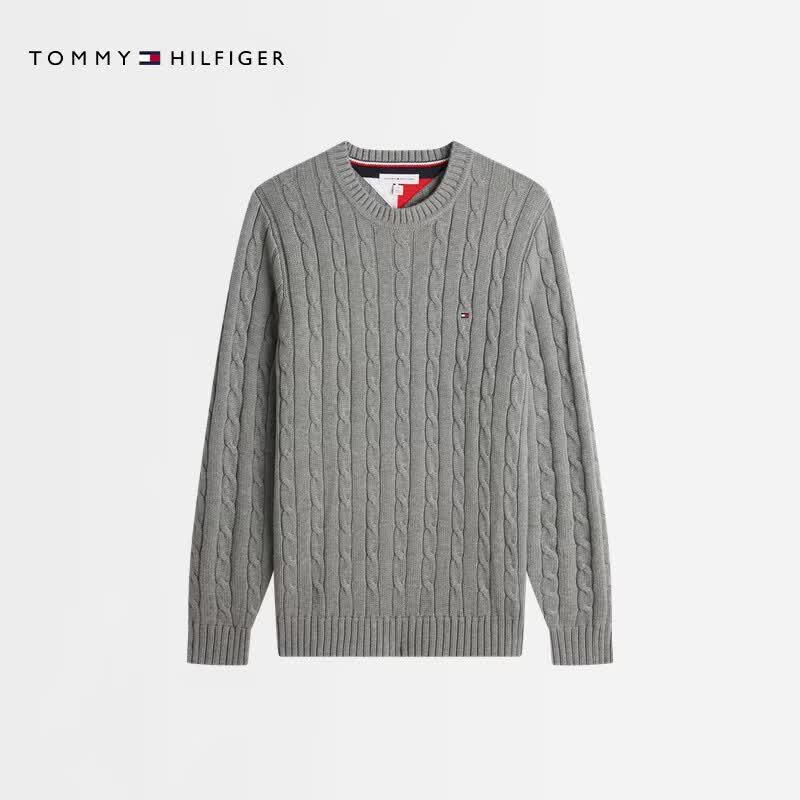 Tommy Hilfiger Men's Wool Blend Cable Knit Pullover Sweater