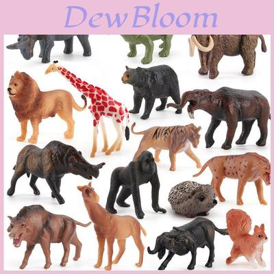 Simulation Tiger Lion Giraffe Elephant Hippopotamus Wild Animal Model Ornament For Educational Display And Collectors