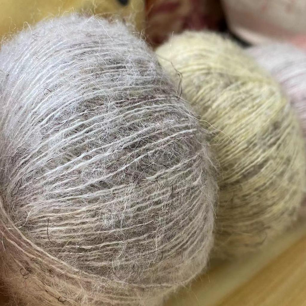 10pcs/25g Color-dot Mohair Yarn Rainbow Knitting Yarn Crochet Baby Sweater Socks Young Mohair Colored Bean Wool Yarn