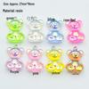Colorful Resin Cartoon Bear Keychain: Cute Electroplated AB Pendant for DIY Jewelry