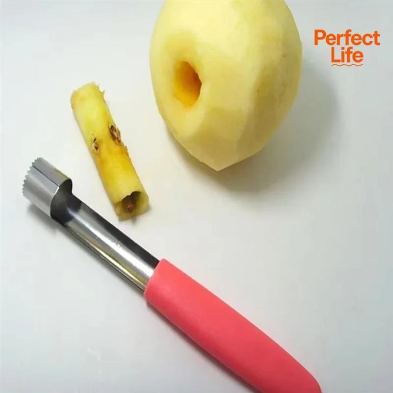 Descorazonador de manzanas, deshuesador de peras, deshuesador de frutas, fácil de quitar semillas, pimienta, quitar el hueso, herramienta de cocina, utensilio