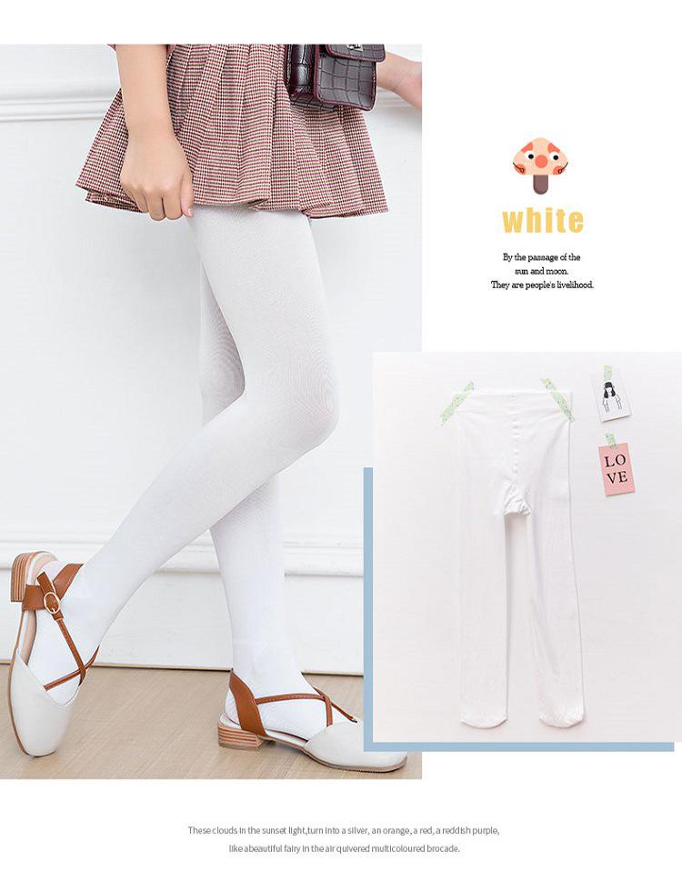 Girls' Plain Summer Dance Tights for Skirts