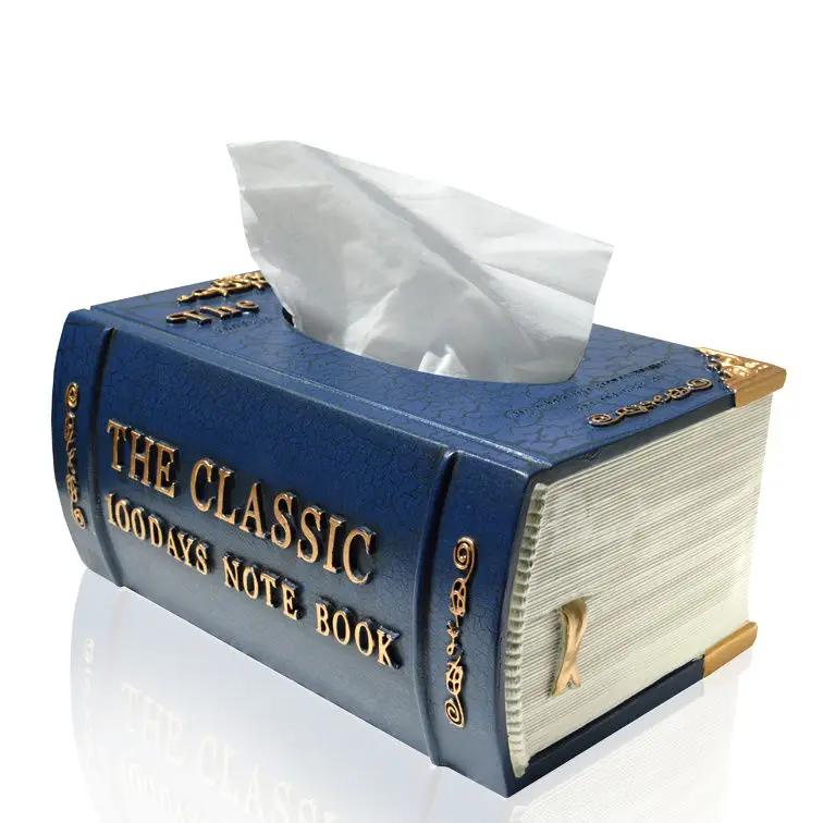 

European Style Simple Art Tissue Box Creative Home Living Room Desktop Decoration Paper Box Remote Control Storage Box 1PC