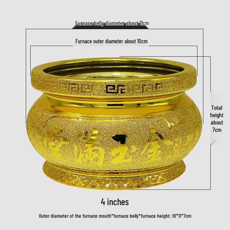 Ceramic Indoor Incense Burner for Buddhist Offerings - Small Holder for Living Room or Buddhist Hall.