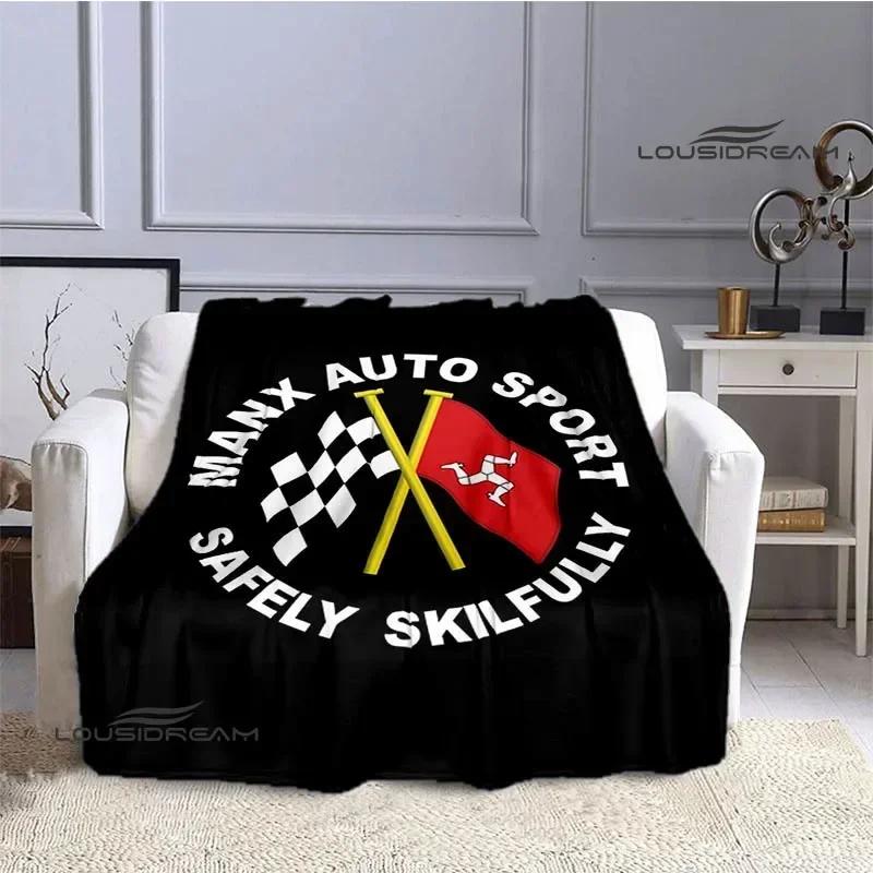Motorrad Isle of Man TT Bedruckte Decken Flanell Warme Decke Weiche, gemütliche Decke Reisedecken Bettbezüge Geburtstagsgeschenk