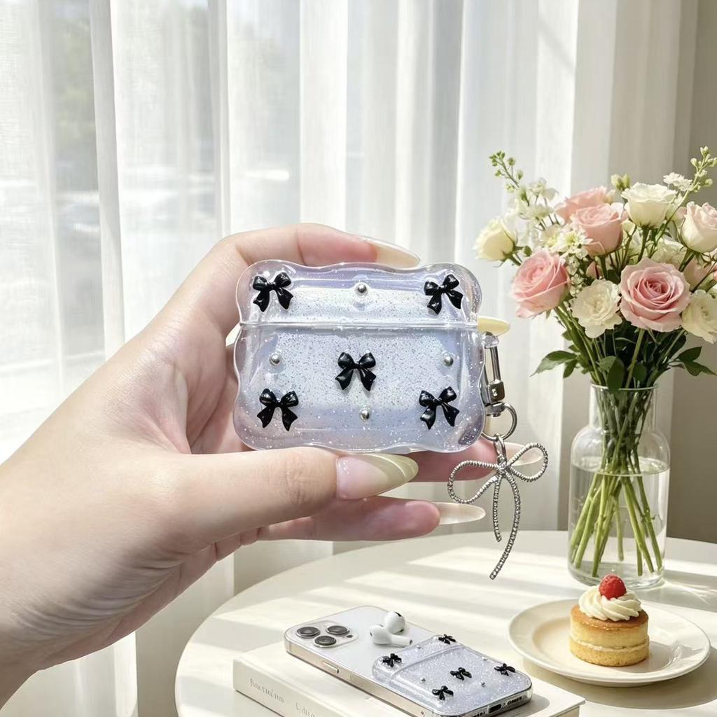 Compatible with Apple Bluetooth earphone covers, dark butterfly drop-glue AirPods 1 protective case, wave earphone case, Pro 1