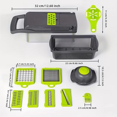 Vegetable Chopper, 15 In 1 Multifunctional, Fruit and Veggie Chopper, Vegetable Potato Slicer Dicer Cutter, Garlic Chopper