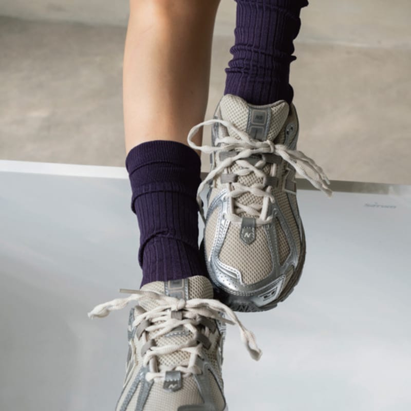 hiig [no.198] vintage purple silk heart socks