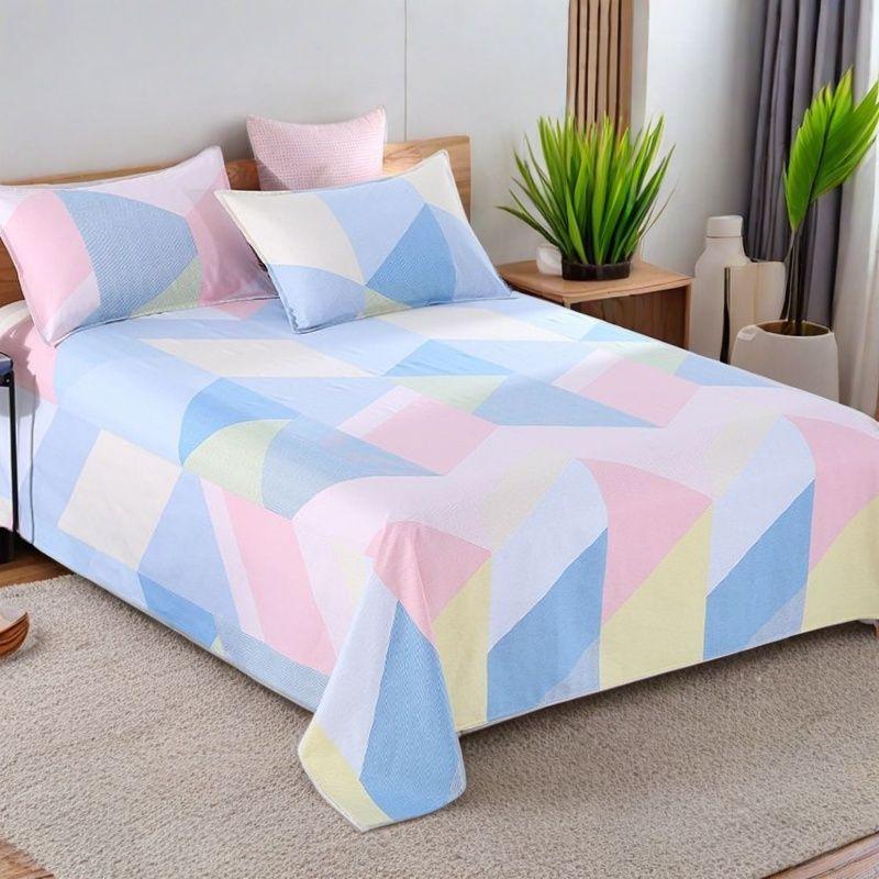 Classic Cotton Old Coarse Cloth Thickened Double Bed Sheet Four Seasons Universal Student Dormitory Printed Bedding