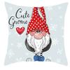 New Christmas Dwarf Pillow Cover Christmas Cute Dwarf Peach Skin Cushion Cover