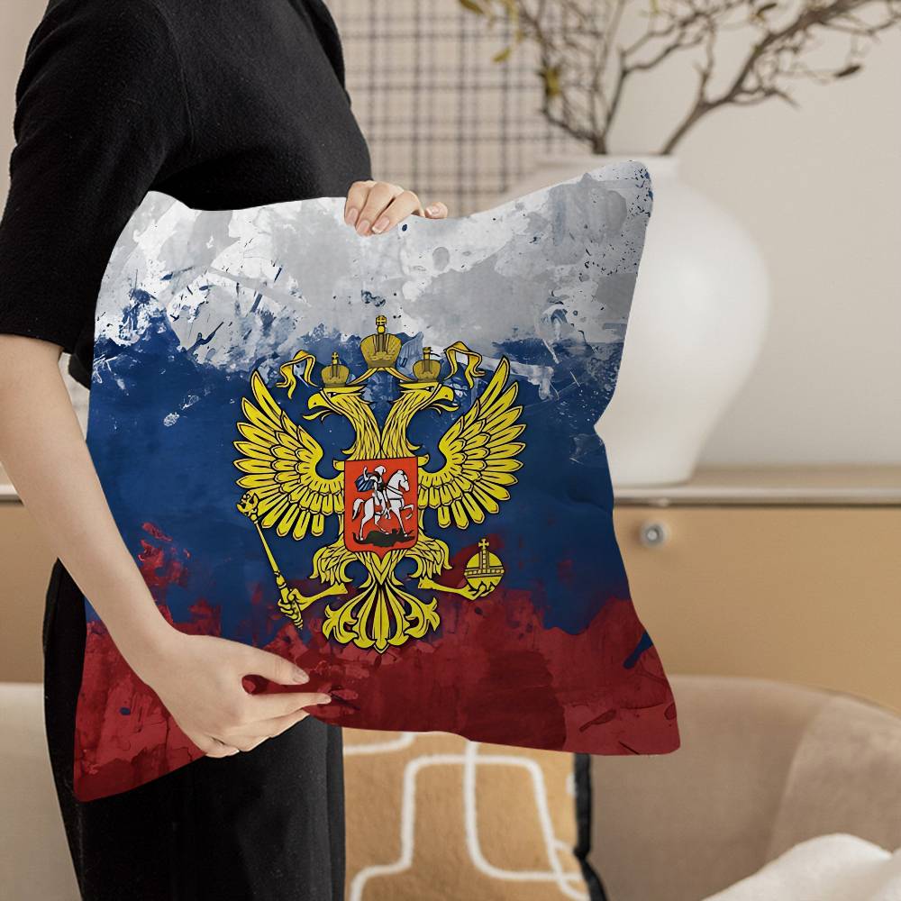 R-Russian Flag Cushion Cover Pillow Cover Decor Pillowcase Printed Cushion Case For Couch