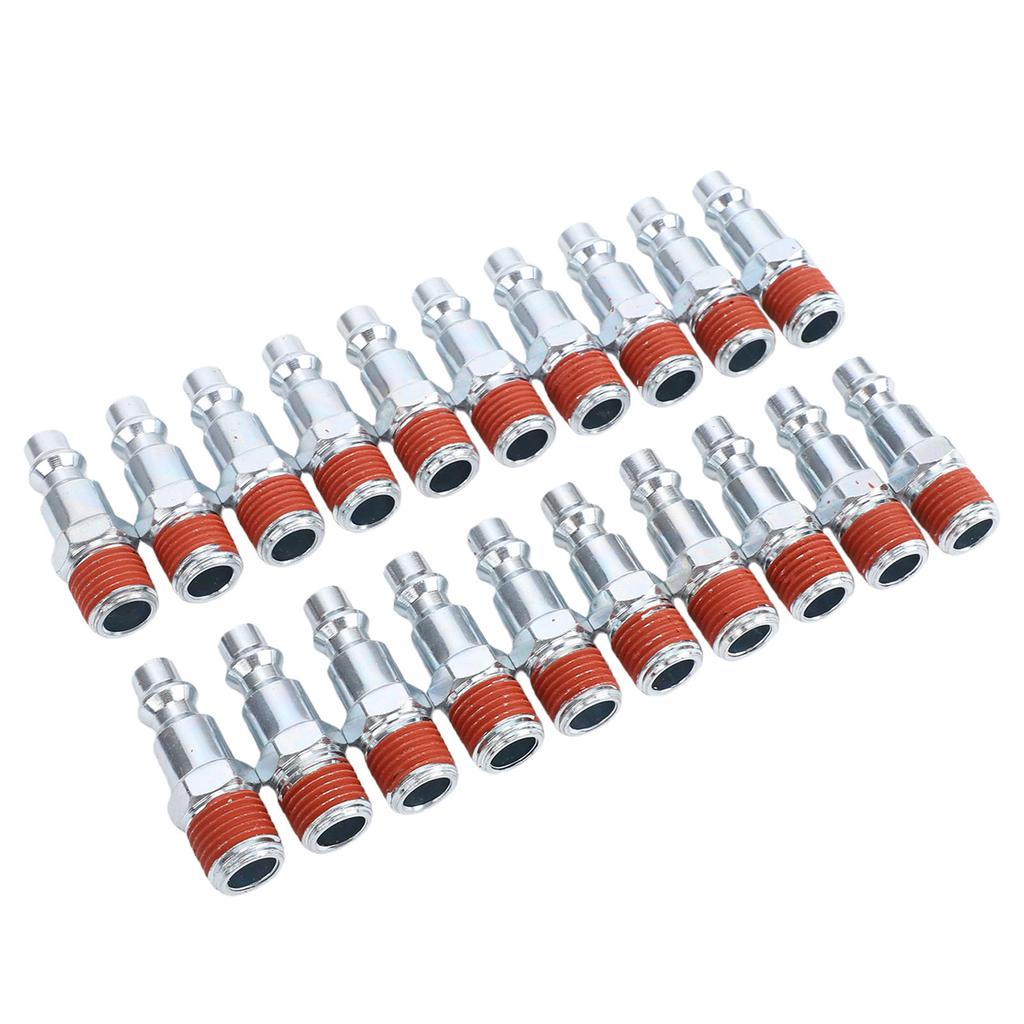 20PCS Industrial Air Plugs 1 4 Inch NPT Male Thread Quick Connect Adapters for Air Compressors Pneumatic Tools