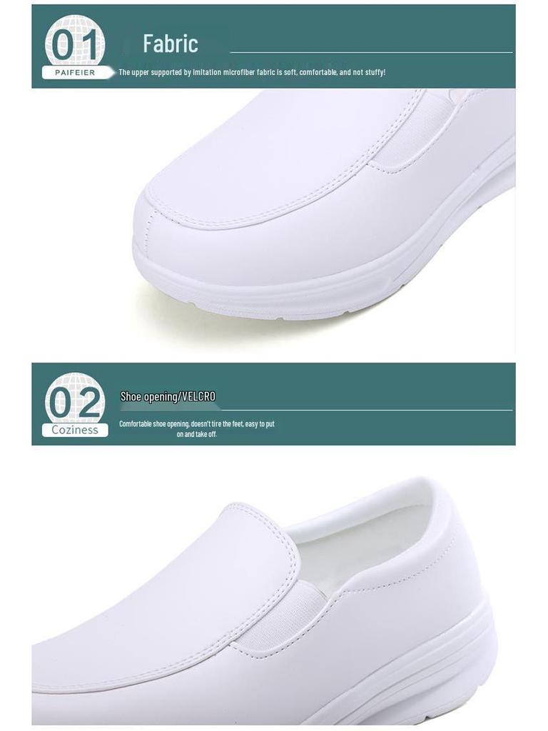2023 Women's Plus Size Casual White Nurse Shoes for Outdoor Travel and Sports