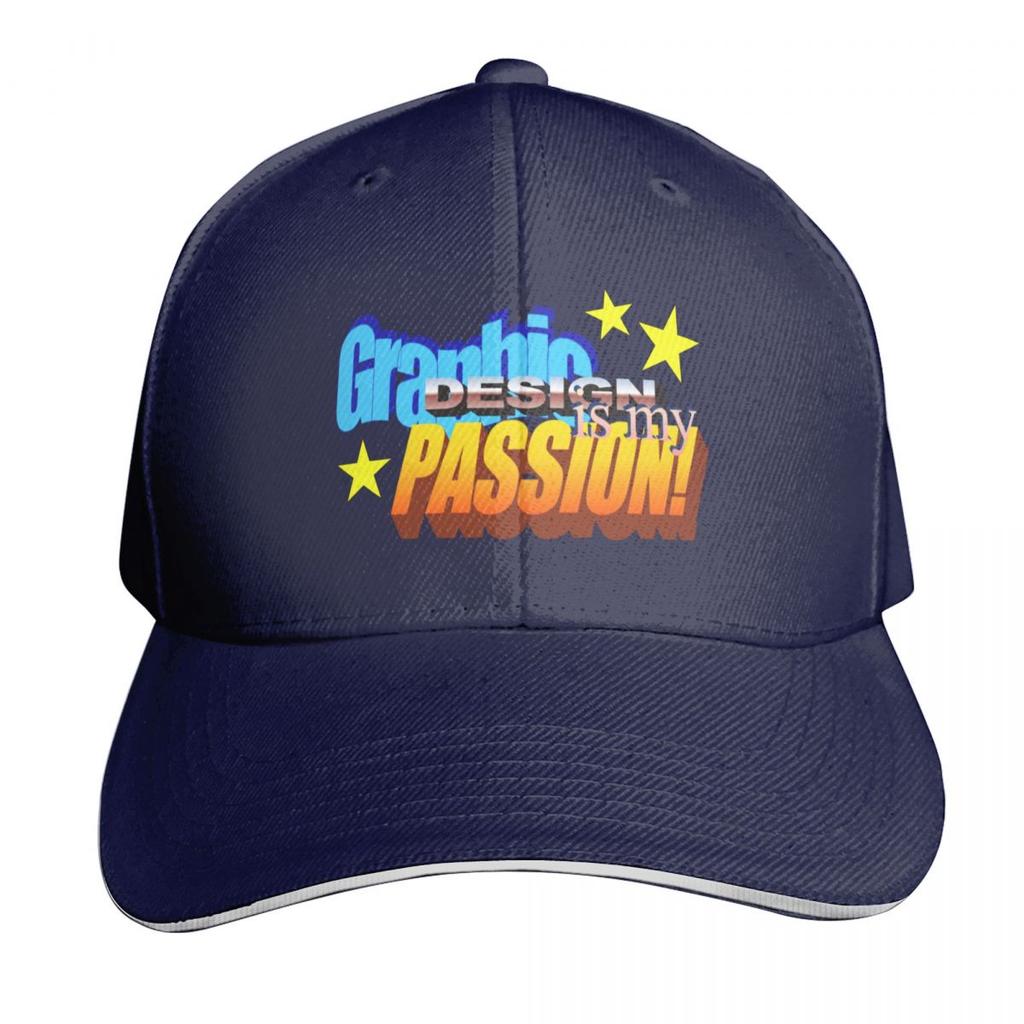 Graphic Design Is My Passion WordArt Baseball Cap Thermal Visor hats for Unisex Uv Protection Solar Hat Fishing cap Boy Womens