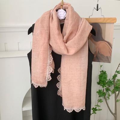 Écharpe automne et hiver nouvelle haute gamme couleur unie patchwork dentelle protège-cou écharpe écharpe écharpe châle