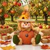 1pc Plush Scarecrow Doll Thanksgiving Fall Harvest Decoration Sitting Scarecrow Figurine for Autumn Home and Farmhouse Decor