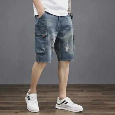 Herren Mid-Rise Slim Fit Denim Shorts - Trendiger Sommerstil