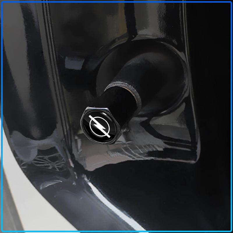 4Pcs Car Wheel Tires Bolt-in Valve Caps Badge Car Accessories For Opel Astra C G H Insignia J K Zafira B Corsa Vectra C Corsa C
