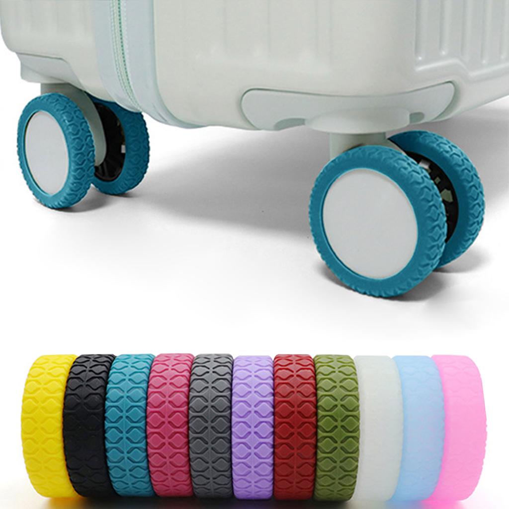 Luggage Wheels Protector Wear Resistant Silicone Protection Cover Noise Reducing Anti-Scratch for Suitcase Office Chair Caster