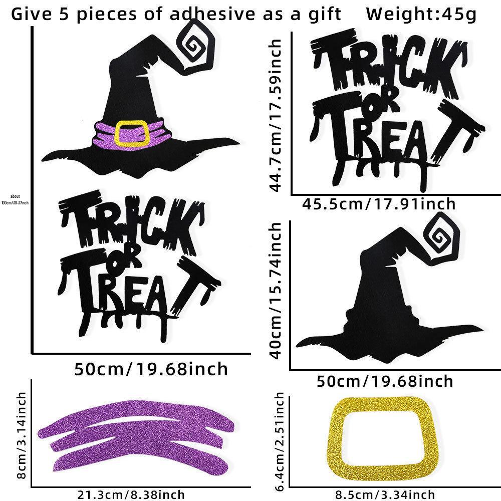 Halloween Door & Wall Stickers: Skeleton, Pumpkin, Ghost Designs