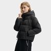 Fila White Casual Commuter Classic Simple Comfortable Versatile Stretchy Goose Down Warm Hooded Jacket Women Outerwear Black F11W543916FBK