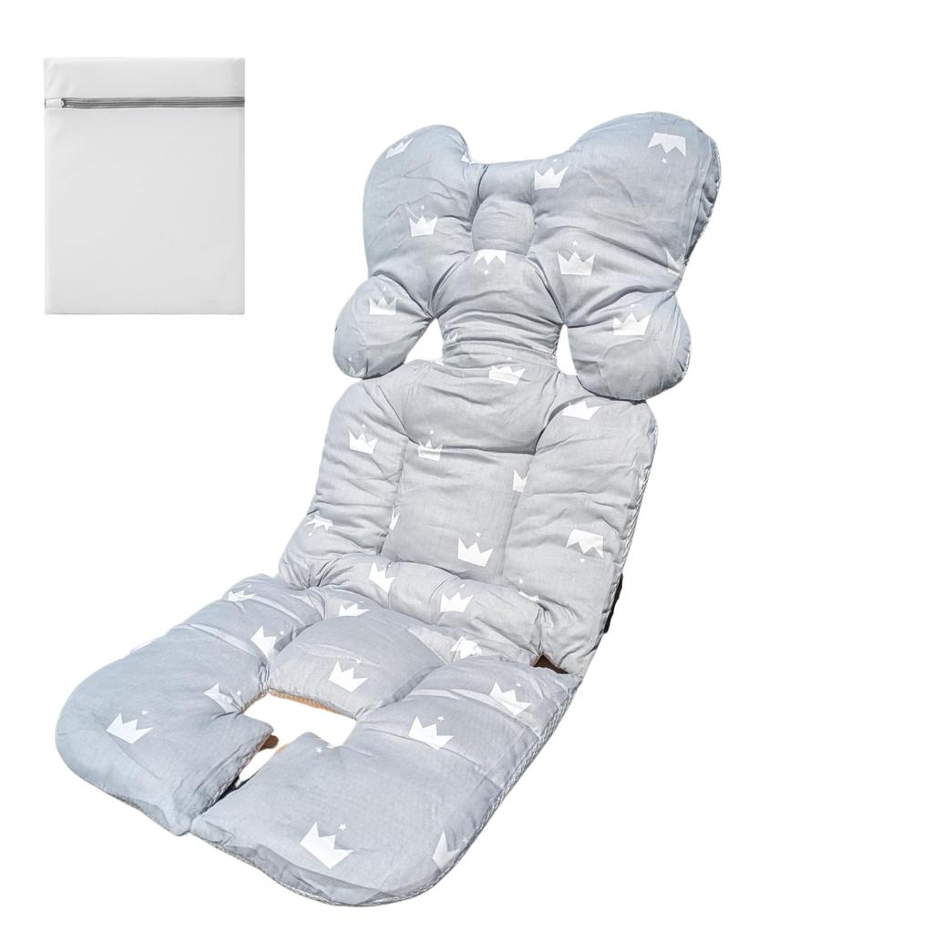 Asway STERLING Baby Car Seat and Recommended by Childcare 3D Mesh Breathable Fully Crown Pattern Cushion, Professionals, Cotton, Washable,