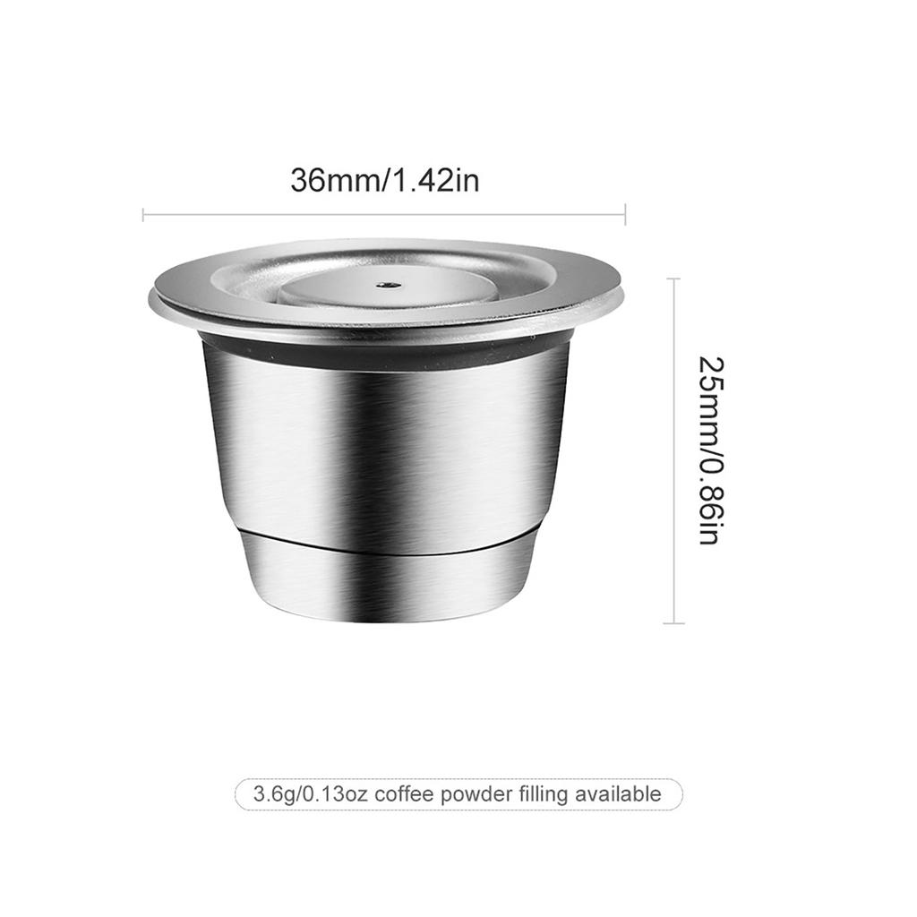Kaffeekapseln Edelstahl Kaffeemaschine Pod Filter Tasse 0,13oz Fassungsvermögen für Nespresso U CitiZ Pixie Le Cube