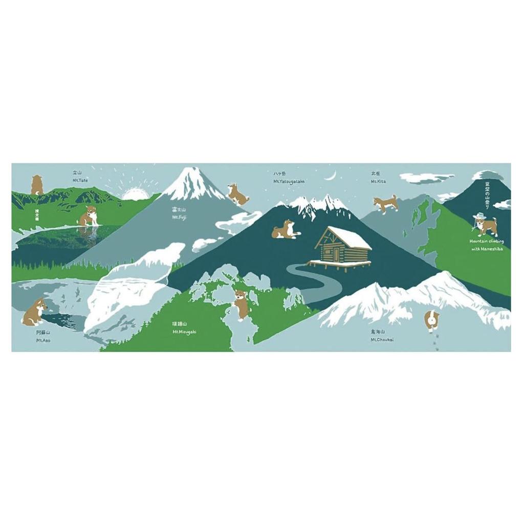 HAMAMONYO Picture Tenugui Book Tapestry Shiba-Inu Climbing Tour