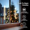 Flickering Flameless Taper Candles With Sensor Dusk To Dawn Led With Suction Cup Candle Window Decoration