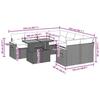 VidaXL Garden Lounge Set with Cushions 9 Pcs, Patio Sofas, Patio Furniture Set, Outdoor Furniture, Grey 3273447