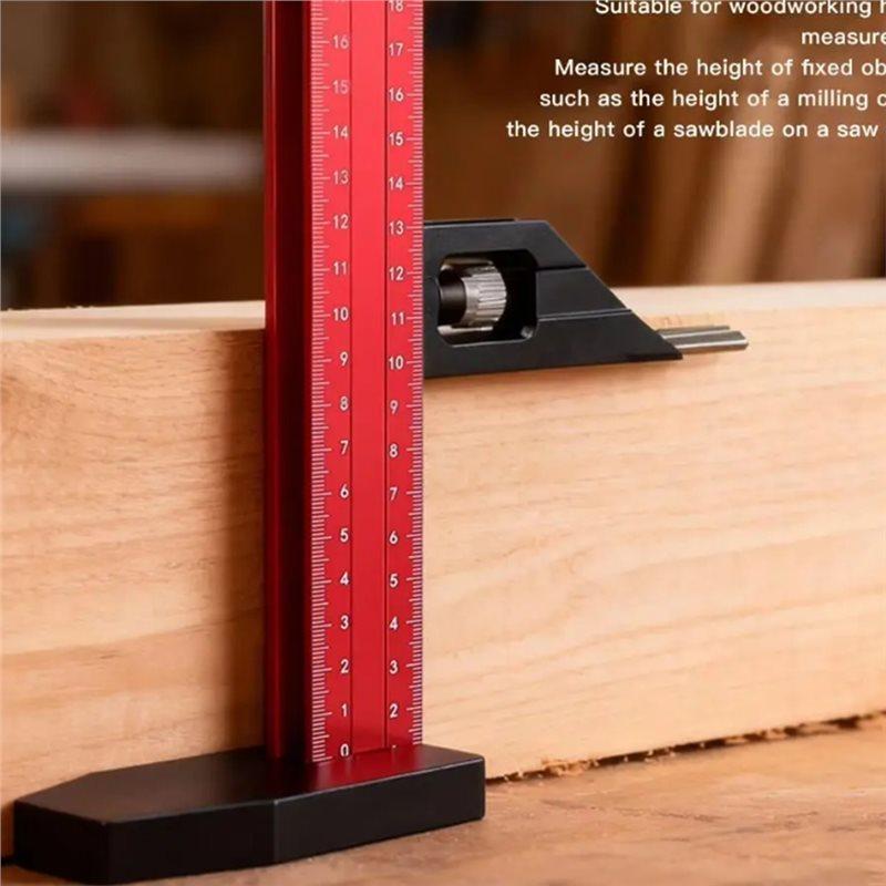 ABJI-Woodworking Marking Height Gauge Aluminum Alloy Measurement Tool Dual Scale Measurement Tool