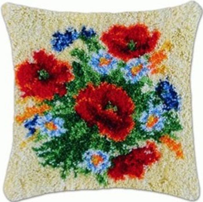 Flowers Plants Series Latch Hook Kit Butterfly Handmade Embroidery Pillow 3d Segment Embroidery Pillow Wool Handcraft Supplies 