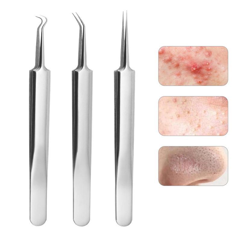 5/7/8Pcs Ultra-Fine Cell Pimples Blackhead Clip Tweezers Beauty Face Health Salon Special Blackhead Remover Acne Needle Tool