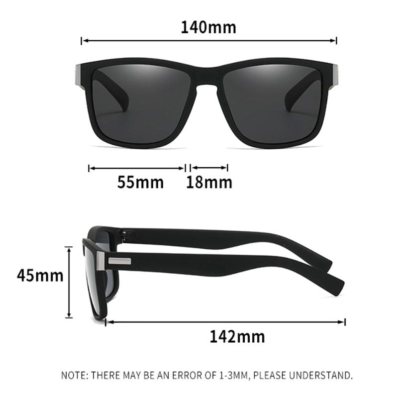 1 Piece Men Women Driving Fishing Sun Glasses  Vintage Square Polarized Sunglasses Driver'S Eyewear Uv380