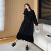 DIMANAF 2025 Women Pluls Size Cotton Long Sleeve Autumn Casual Tops Tees Stripe Shirt Solid New T-Shirt Loose Pullover