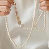 Bydaisy Freshwater Pearl Flat Pearl Long Pearl Necklace Bn0506