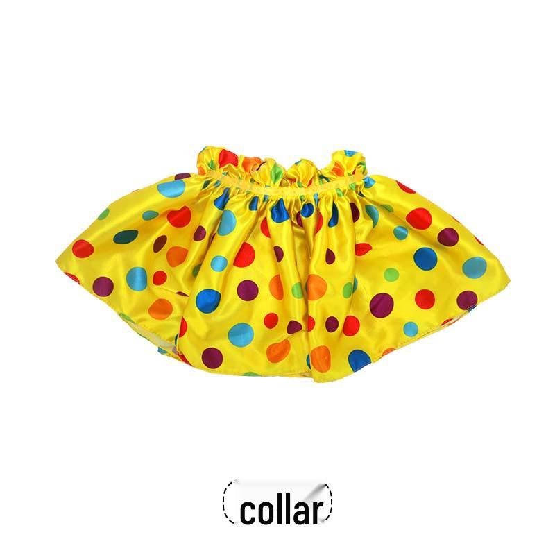 Halloween Clown Adult Cosplay Costume Set with Wig and Bow Tie