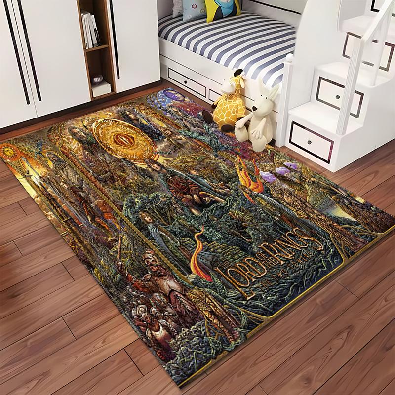 "The Lord of the Rings Fantasy Art Rug" Non-slip rug suitable for living room and bedroom sofas.