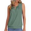 Damenmode Rundhals Ärmelloses Tanktop Farbe Lässiges Oberteil