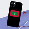 Maldives Flag Phone Case For iPhone 16 15 11 12 13 14 Pro Max Mini XS XR X 7 8 Plus Soft TPU Cover