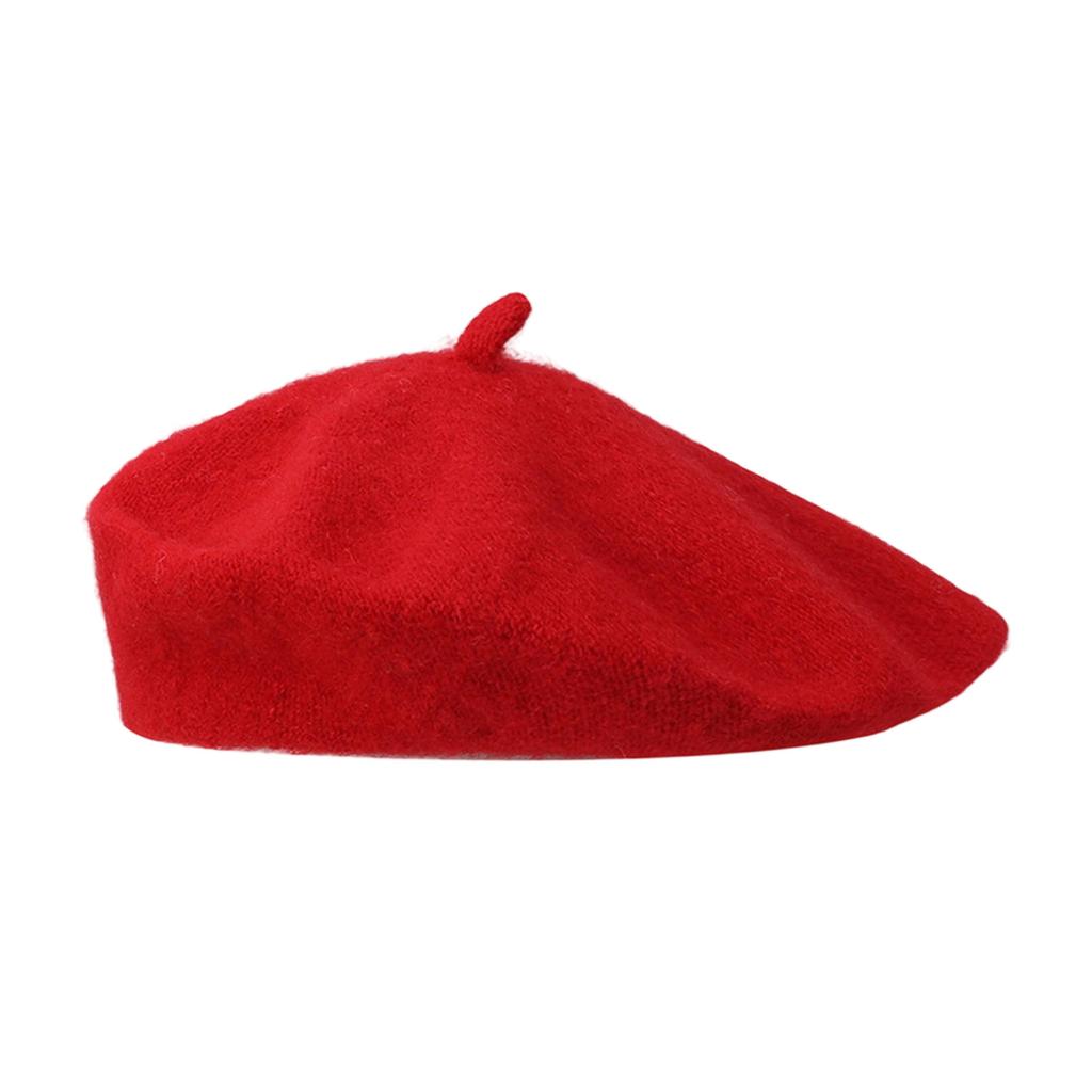 French Style Beret Hats For Fall And Winter Unisex Stretchy Soft Acrylic Blend Solid Color Elegant Retro Headwear