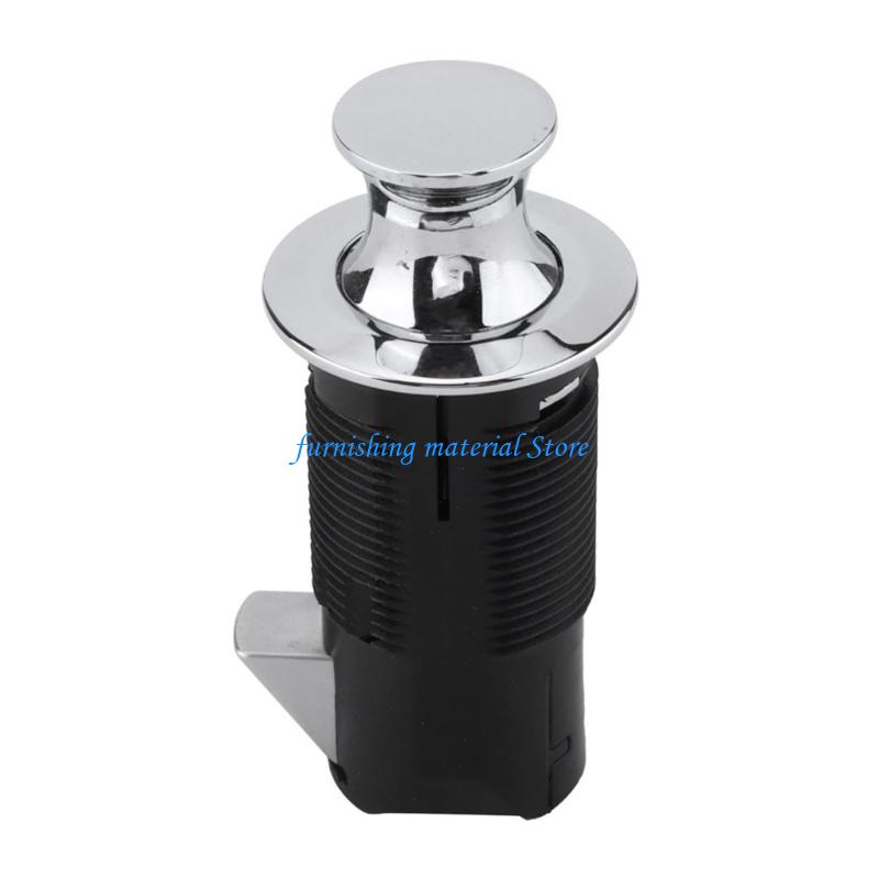 Y5GD Square Embedded Push to Open Lock Zinc Alloy Flush Mount Cabinet Lock for Drawer Cupboard Easy Installation